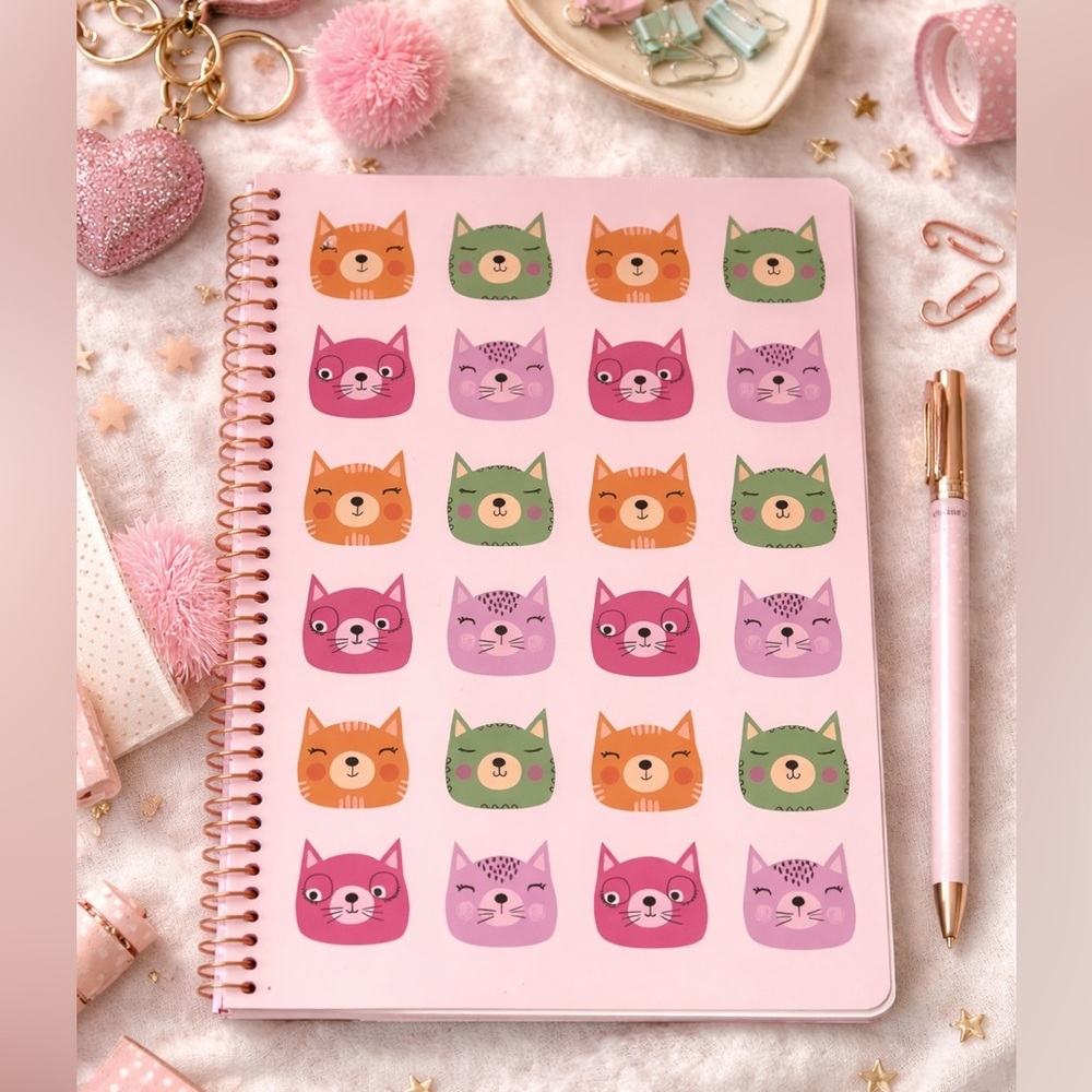 NWT 🐱😻 Cat Spiral Notebook- Back To School